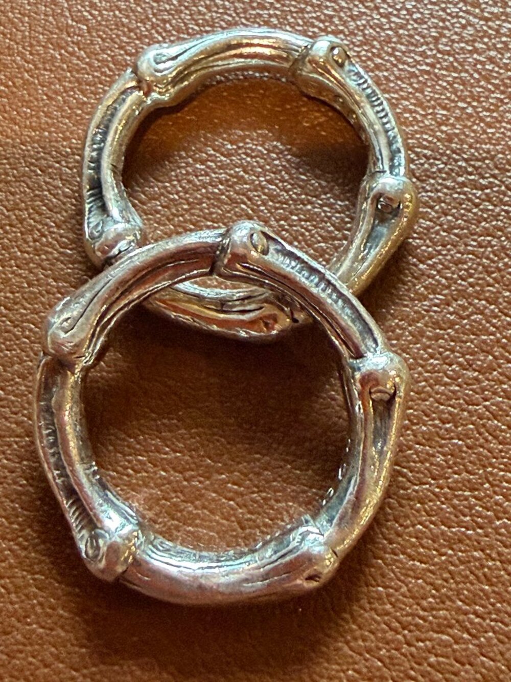 Tiffany & Co. sterling silver "bamboo" stackable rings (quantity: TWO) - Picture 12 of 15